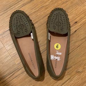 Lucky Brand Army Green Moccasins - Size 9